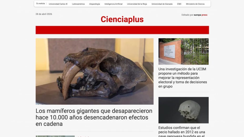 Portal cienciaplus de Europa Press
